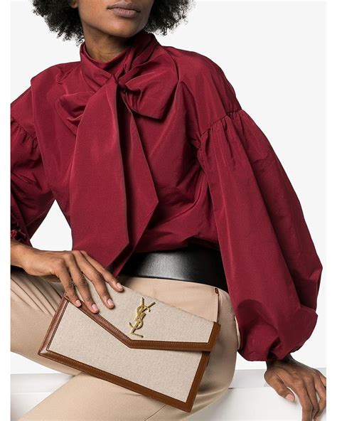 ysl beige uptown clutch|YSL clutch purse at nordstrom.